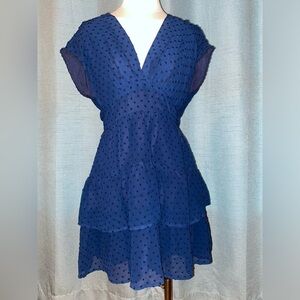 Francesca's Collections Navy Tiered Mini Dress